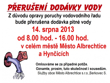 porucha vody